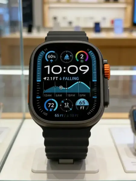 Smart Watch mit hellem Display und Sportarmband